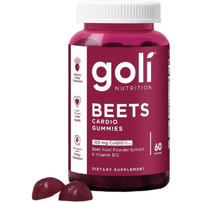 Goli Nutritional Supplement, Beets Cardio Gummy - 60 Count - 100mg