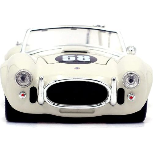 Jada Toys Bigtime Muscle 1:24 1965 Shelby Cobra 427 S/C Die-Cast Car – White