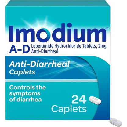 Imodium A-D Diarrhea Relief Caplets, 2mg Loperamide Hydrochloride, 24 Ct