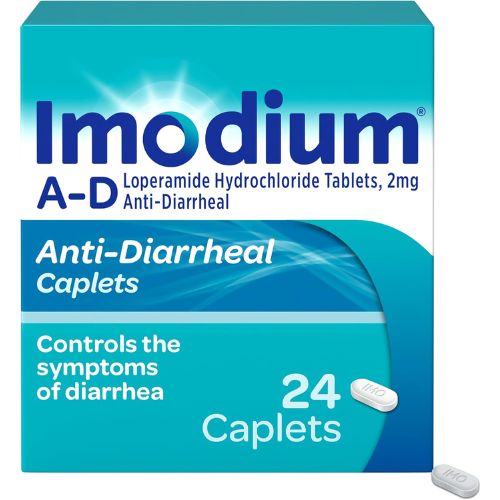 Imodium A-D Diarrhea Relief Caplets, 2mg Loperamide Hydrochloride, 24 Ct