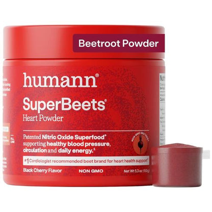humanN SuperBeets Powder – Heart Health Support, Black Cherry Flavor, 30 Servings