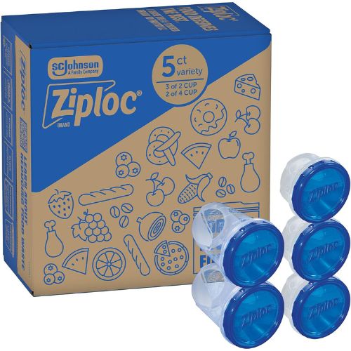 Ziploc Twist n Loc Food Storage Containers, Leak Resistant Design