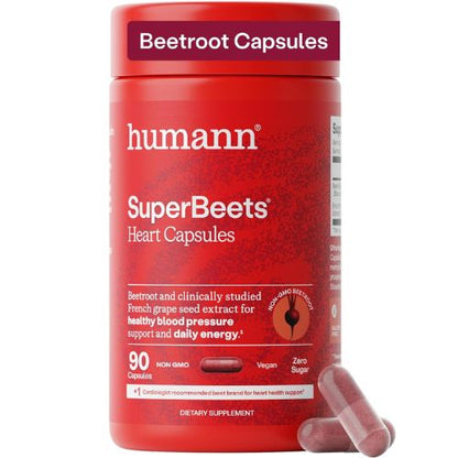 humanN SuperBeets Capsules – Heart Health Support, Non-GMO, 90ct