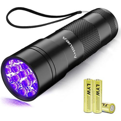Vansky UV Blacklight Flashlight – 12 LED Pet Urine & Stain Detector