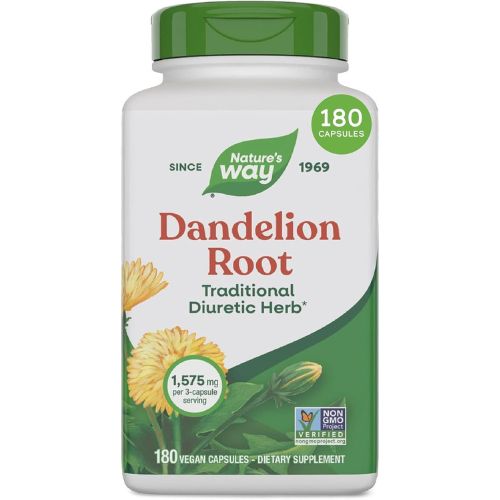 Nature's Way Dandelion Root Capsules, 1,575 mg per Seving, 180 ct