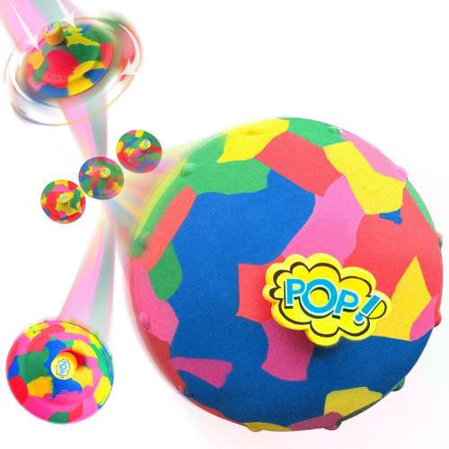 Jumping Bounce Popper Toy – 4 Pack Fidget Game for Kids & Adults,