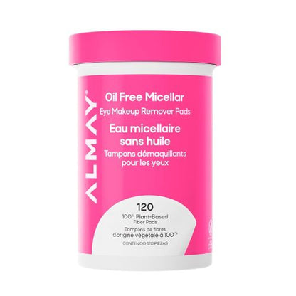 Almay Oil-Free Micellar Eye Makeup Remover Pads, 120 Count