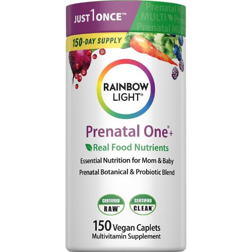 Rainbow Light Prenatal Multivitamin One + for Women with Probiotics | 150 Caplets