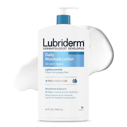 Lubriderm Daily Moisture Body Lotion + Pro-Ceramide, 24 fl. oz