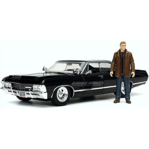 Supernatural 1:24 1967 Chevy Impala Die-cast Car w/ Dean Winchester Die-cast Figure, Toys for Kids and Adults
