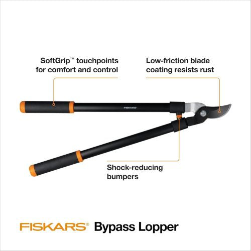 Fiskars 28” Garden Bypass Loppers, Tree Trimmer with 1.5" Cut Capacity