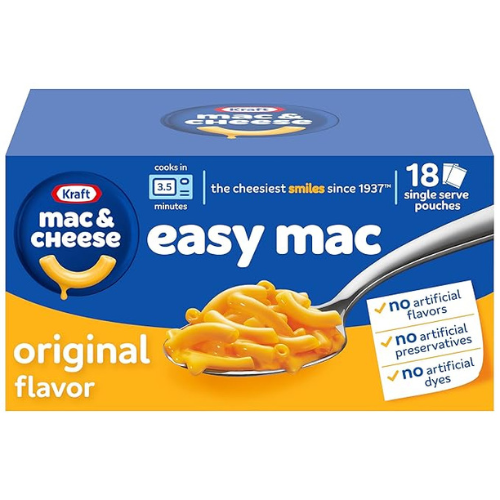Kraft Easy Mac Original – 18 Microwavable Packets