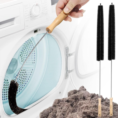 Holikme Dryer Vent Cleaner Kit 2 Pack Stainless Steel Lint Brushes
