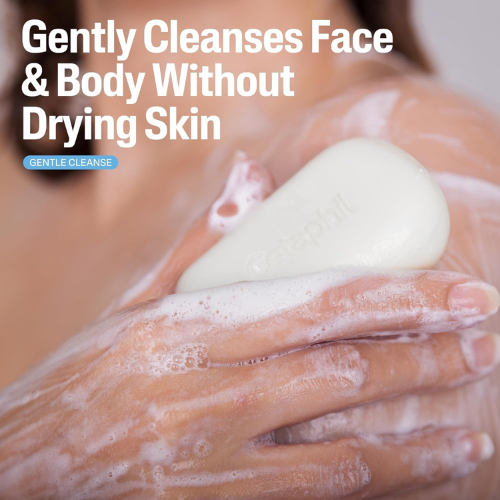 Cetaphil Gentle Cleansing Bar Soap, Sensitive & Dry Skin, 4.5oz, 6ct