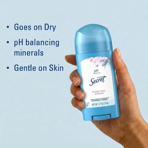 Secret Antiperspirant and Deodorant for Women, 24hr Sweat & Odor Protection