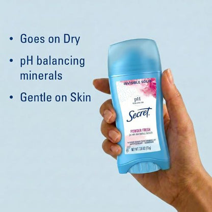ecret Anti-Perspirant Deodorant Invisible Solid Powder Fresh Twin Pack 5.20 oz