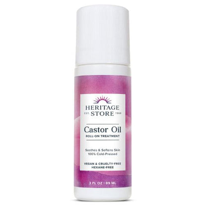 HERITAGE STORE Castor Oil Roll On, 3 fl oz