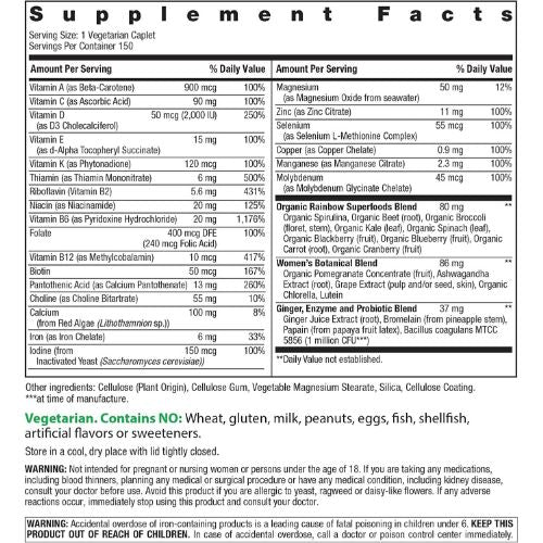 Rainbow Light Womens Multivitamin One + | 150 Caplets