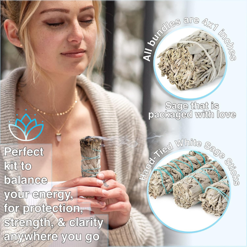 4-Inch Handcrafted White Sage Smudge Sticks