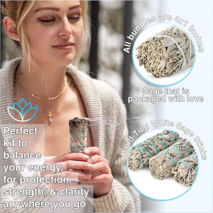 4-Inch Handcrafted White Sage Smudge Sticks