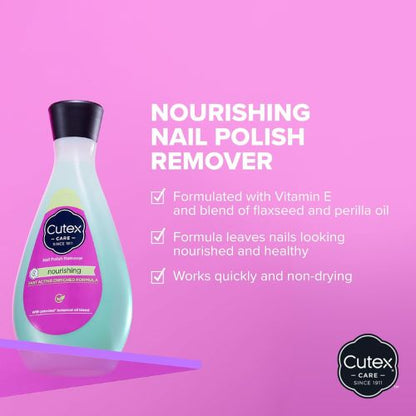 Cutex Nourishing Nail Polish Remover, 6.76 Fl Oz, (Pack of 1)