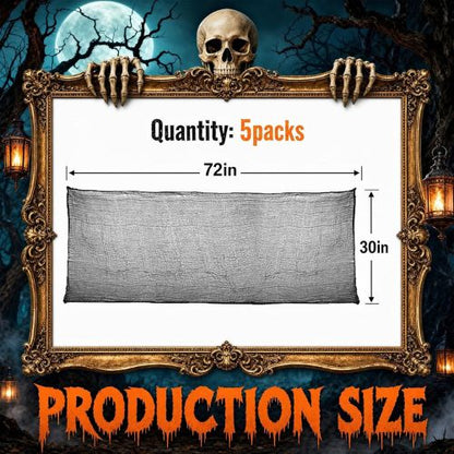 5Pcs Halloween Creepy Cloth Black