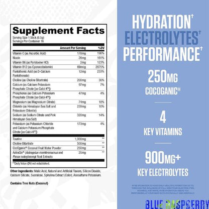 RYSE Hydration Electrolyte Powder Drink Mix Packets 16 Serving Sticks