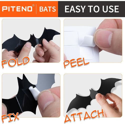 Piteno® 140Pcs Bats Halloween Decorations