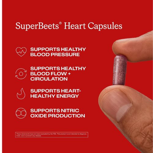 humanN SuperBeets Capsules – Heart Health Support, Non-GMO, 90ct