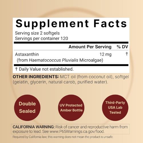 NatureBell Maximum Strength Astaxanthin 12mg