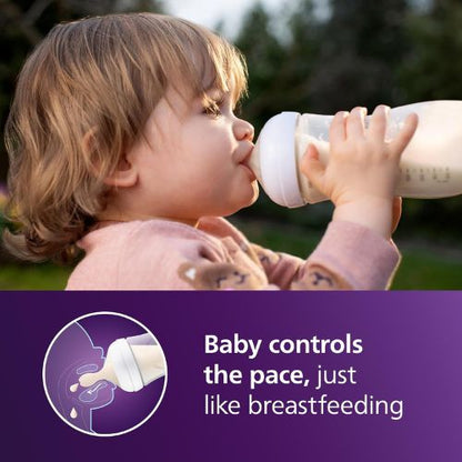 Philips Avent Natural Baby Bottles, Fast Flow, 11 oz, BPA-Free, 4-Pack