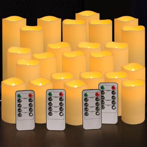 24 Waterproof Outdoor Flameless Candles