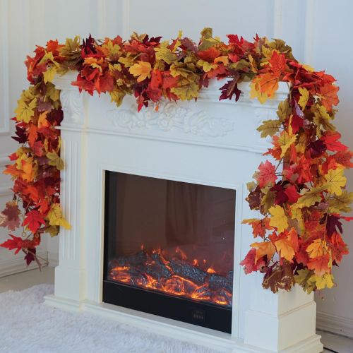 6PCS Maple Leaf Autumn Garland Hanging Fall Vines Table