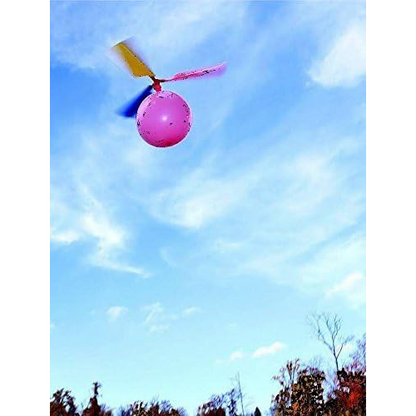 Kids Balloon Helicopter Toy (12 Pack) Fun Flying Party Favors and Outdoor