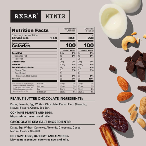 Apple Rx Bar RXBAR Minis Protein Bars Variety Pack 7.3oz Box (8 Bars) – Grocevio 3