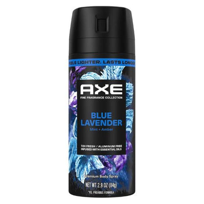 AXE Fine Fragrance Collection Body Spray Blue Lavender Freshness 2.9 oz