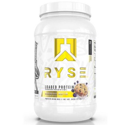 Ryse Loaded Protein Powder Low Carbs & Low Sugar 27 Servings (Blueberry Muffin)