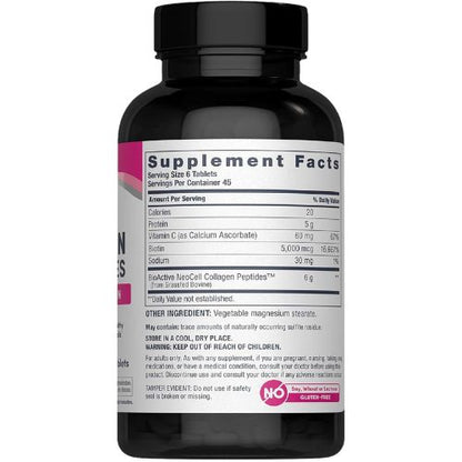 NeoCell Collagen Peptides Pills | 270 Caplets | with Vitamin C and Biotin