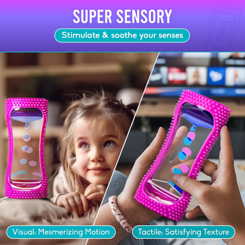 BUNMO Liquid Motion Sensory Bottle Relaxing Bubble Timer Fidget Toy