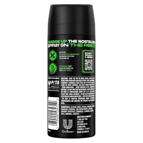 AXE Y2K Reboot Underarm Deodorant Body Spray Kilo Remix, & 2.9 oz