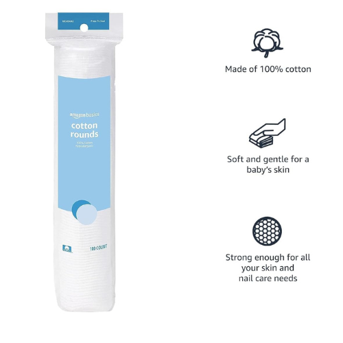 Cotton Rounds – 100 Count  Makeup Removal & Skincare