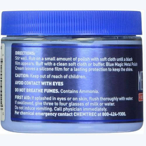 Blue Magic 400 Metal Polish Cream Non-abrasive Tarnish and Oxidation Remover