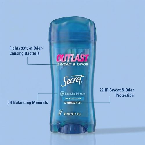 Secret Outlast Antiperspirant Deodorant for Women, 72hr Sweat & Odor Protection