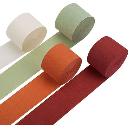 Fall Party Decorations 8 Pcs Crepe Paper Streamers