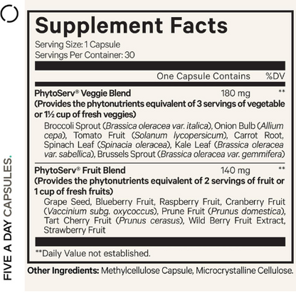 Codeage Fruits & Veggies – Vegan, 15 Greens & Fruits, 30ct