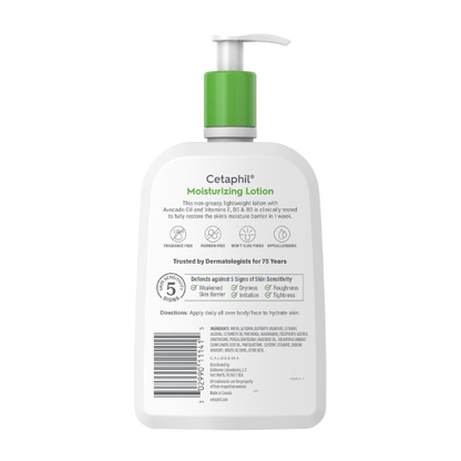 Cetaphil Moisturizing Face & Body Lotion, Sensitive Skin, 20oz