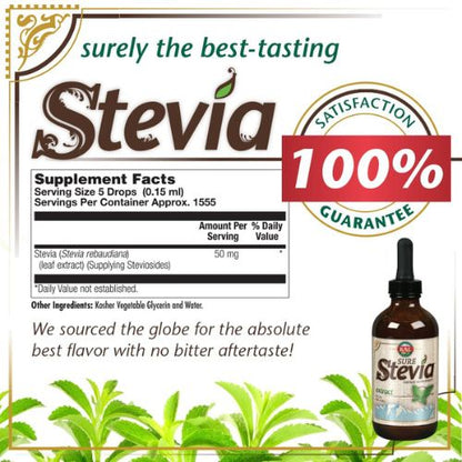 KAL Sure Stevia Extract Zero Calorie Sweetener, Low Carb