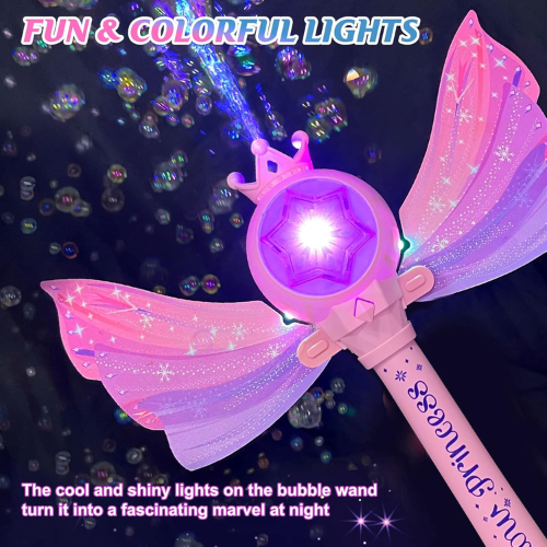 LED Bubble Wands for Kids with Music & Lights &  Birthday Gift Toys for Girls.