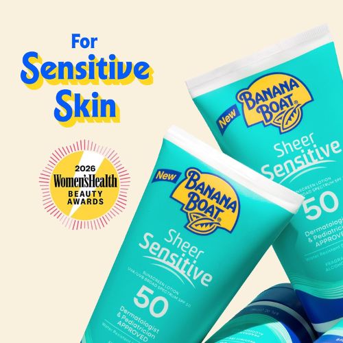 Banana Boat Sheer Sensitive Sunscreen Lotion SPF 50, 6 Fl Oz