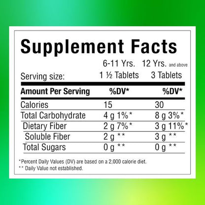 Benefiber Chewable Prebiotic Fiber Tablets, Assorted Fruit Flavors, 100 Ct